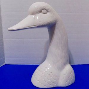Rare Ceramic Duck Goose Geese Vase Figurine Home Decor